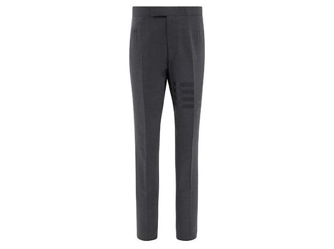 Thom Browne Calças de lã de tecelagem tela Marrom
