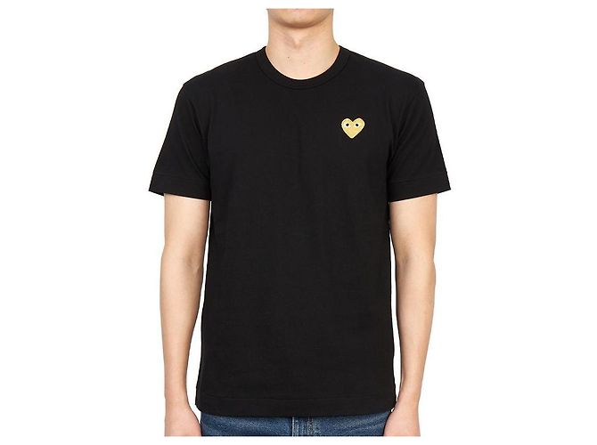 Comme Des Garcons Kurzärmeliges T-Shirt mit goldenem Logo AX Orange