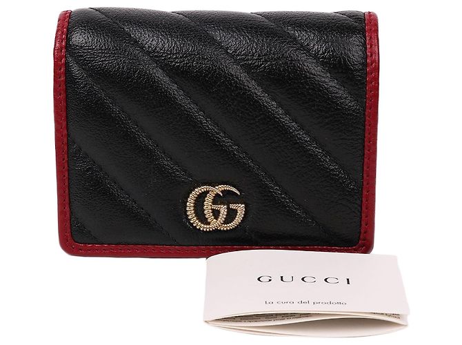 Gucci GG Marmont Black Card Case Wallet