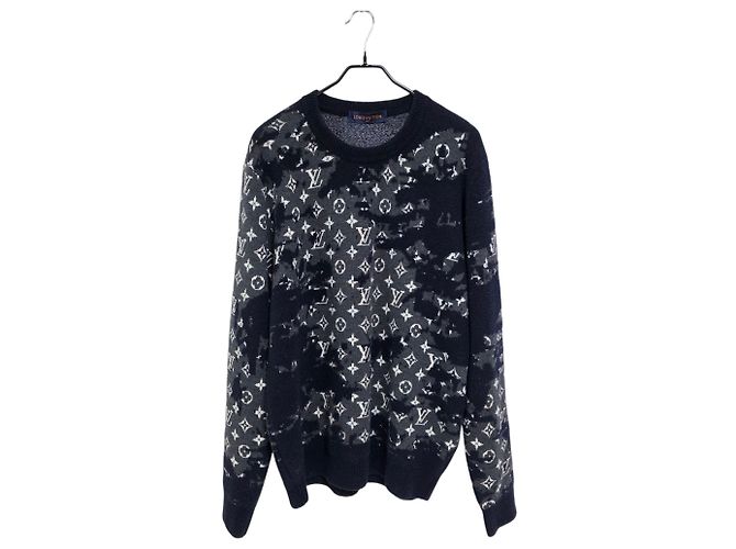 Louis Vuitton Monogramm Strick mit Distressed-Effekt Braun 