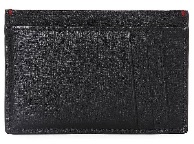Brunello Cucinelli Grained Leather Card Holder Black