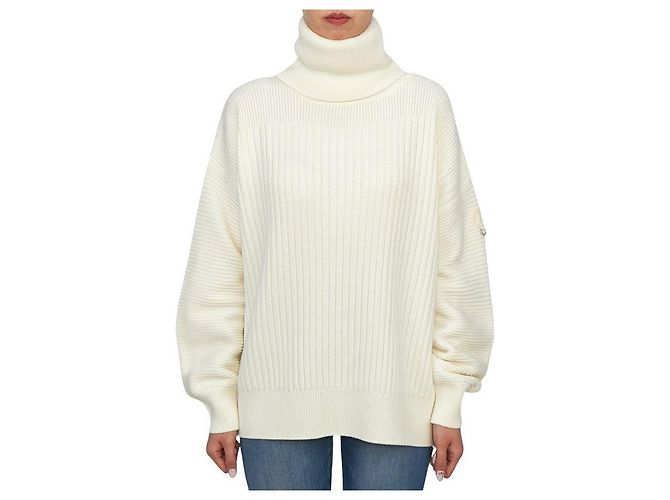 Moncler Willow Smith Rollkragen Strickpullover für Damen Weiß 