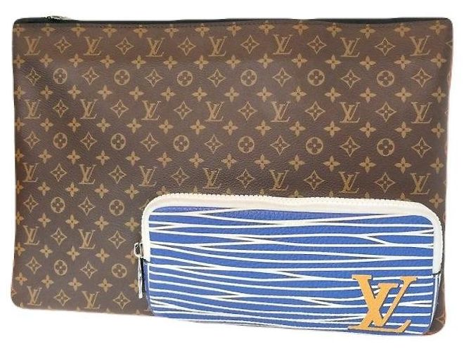 Louis Vuitton Monogram Épi Multi-Pocket Clutch Limitierte Edition Blau