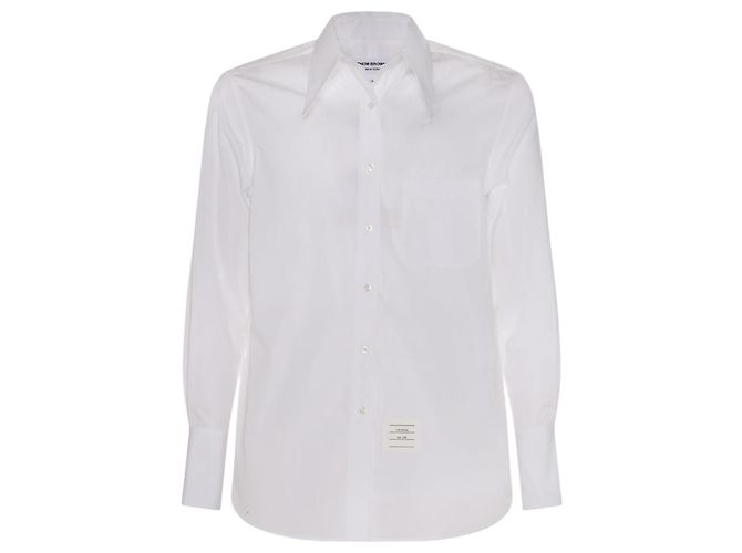 Thom Browne Camicia da donna ricondizionata bianca Argento