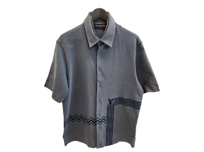 Louis Vuitton Strickhemd mit kurzen Ärmeln Braun