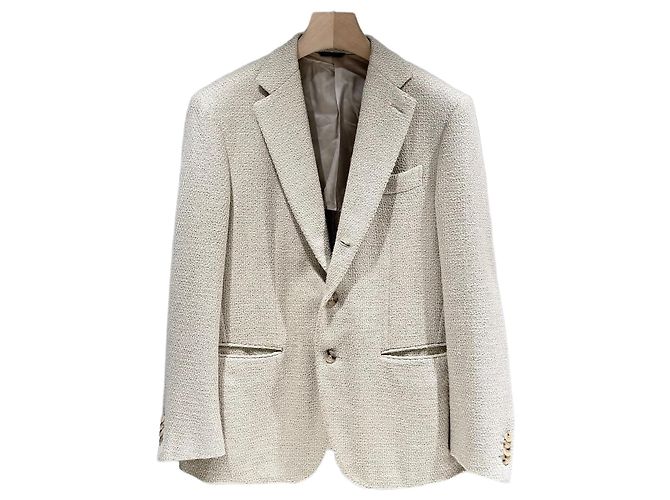 Loro Piana Cupro Ivory New Blazer White