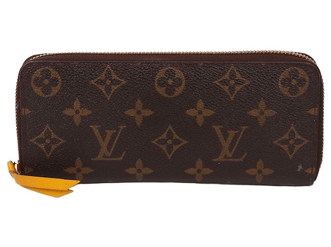 Louis Vuitton Clemence Monogram Yellow Long Wallet
