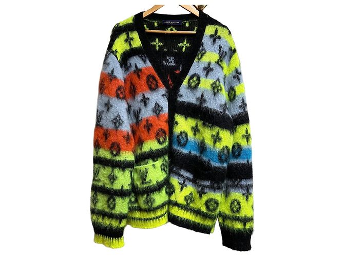 Louis Vuitton [XXL] Monogramm Mohair-Strickjacke Mehrfarben