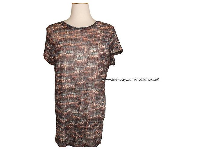 Isabel Marant Bedrucktes Leinen-T-Shirt Étoile Rot