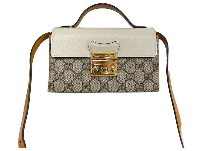 Gucci Bolsa de Ombro Supreme Padlock Branco