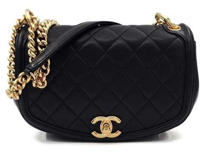 Chanel Bolsa transversal Underline Chain Preto