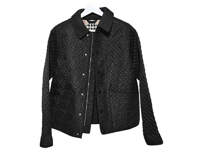 Burberry Giacca con pannelli trapuntati monogram per bambini Nero