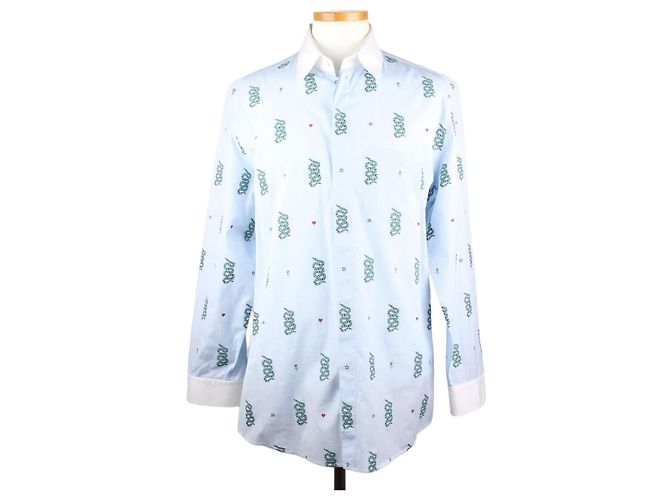 Gucci Schlangenhemd Blau