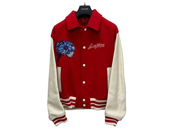 Louis Vuitton Psychedelic Flower Embroidered Varsity Blouson Jacket