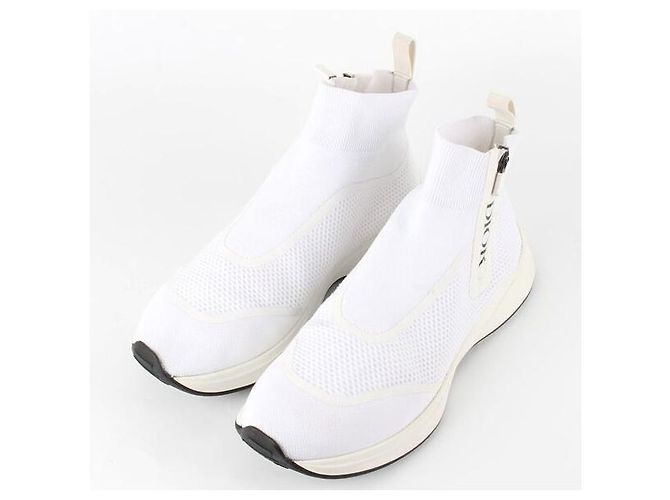 Dior Strick-Sneaker White Weiß