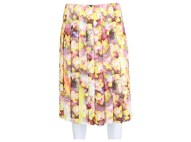 Falda plisada Prada Amarillo 