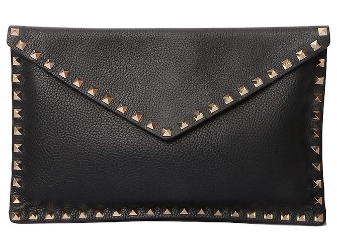 Valentino Pochette enveloppe Rockstud Noir