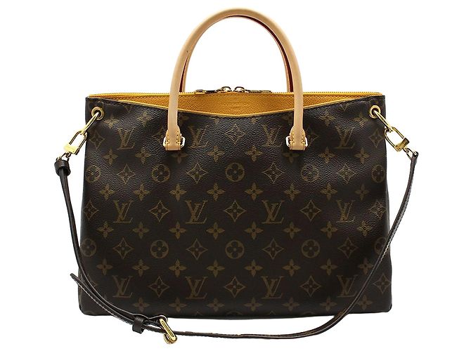 Louis Vuitton Sac à épaule Monogram Palas MM Marron