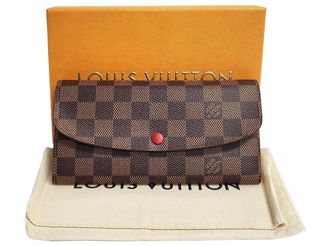 Louis Vuitton Cartera larga Damier Emily Multicolor