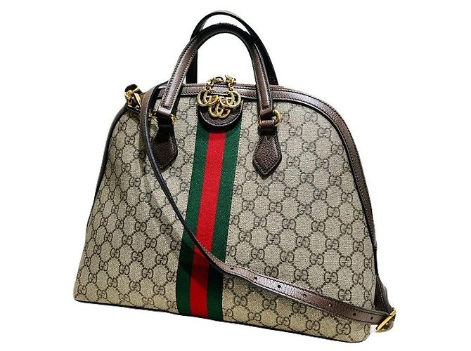 Gucci Bolsa Tote Ophidia GG Supreme Canvas Marmont com alça de mão e alça de ombro