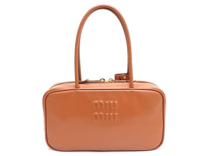 Miu Miu Leather Top Handle Medium Tote Bag and Shoulder Bag