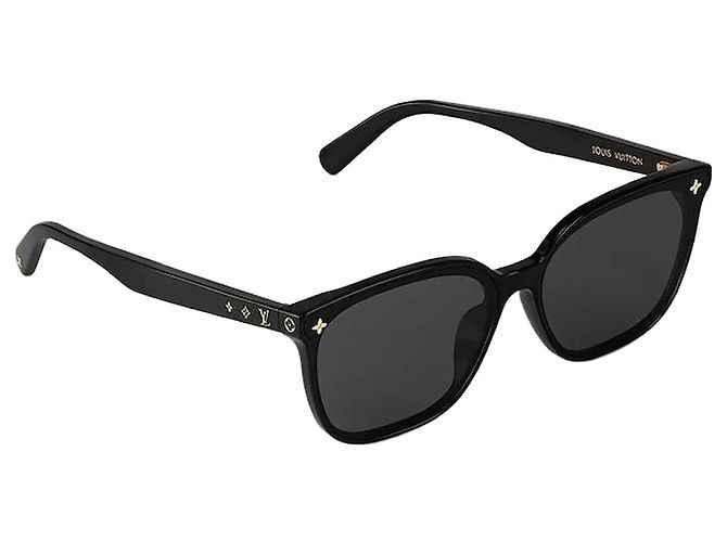 Louis Vuitton My Monogram Fame Rectangular Sunglasses Black Acetate Frame