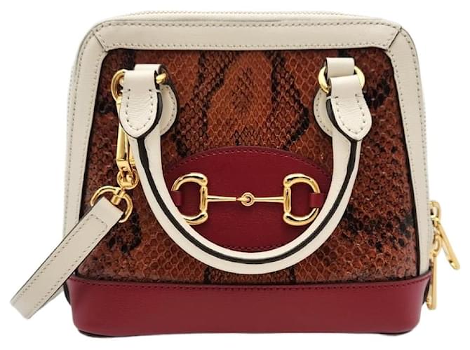 Horsebit 1955 Gucci Mini bolsa Horsebit Python Multicor 