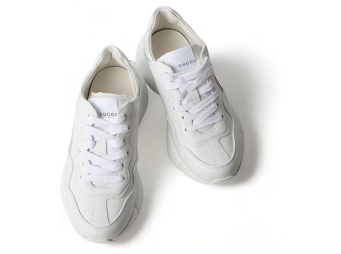Gucci Ryton Sneaker mit gewebtem Logo Weiß