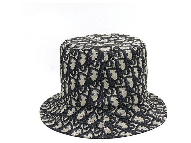 Oblique Dior Unisex Bucket Hat Blau