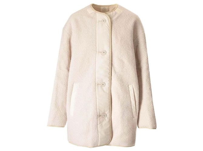 Isabel Marant HIMEMMA Reversible Fleece Coat Ecru White
