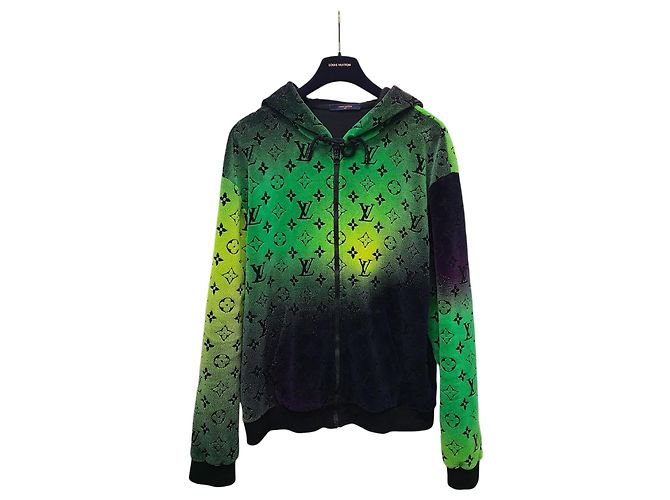 Louis Vuitton Monogram Multicolor Gradient Velours-Zip-Up-Hoodie Mehrfarben