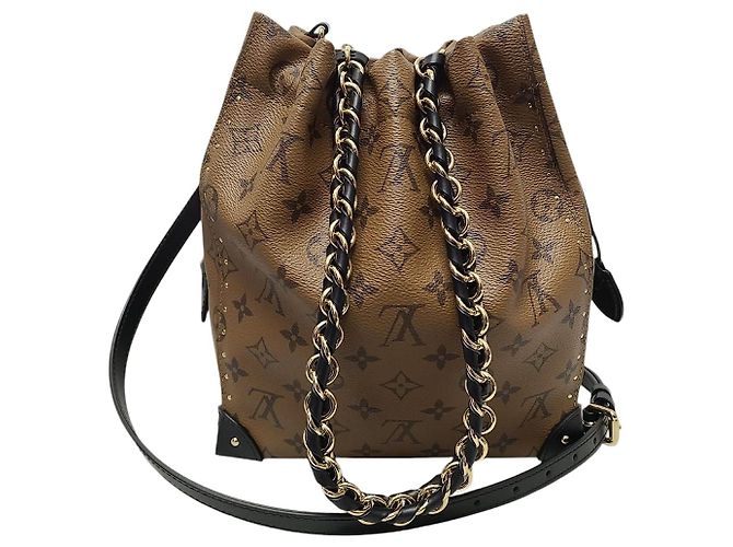 Louis Vuitton Bauletto Noe in tela Monogram Reverse Marrone