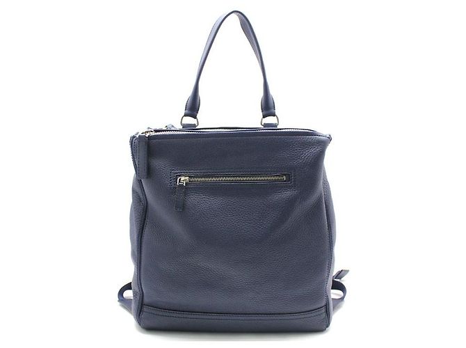 Givenchy Navy Calf Leather Pandora Backpack Blue