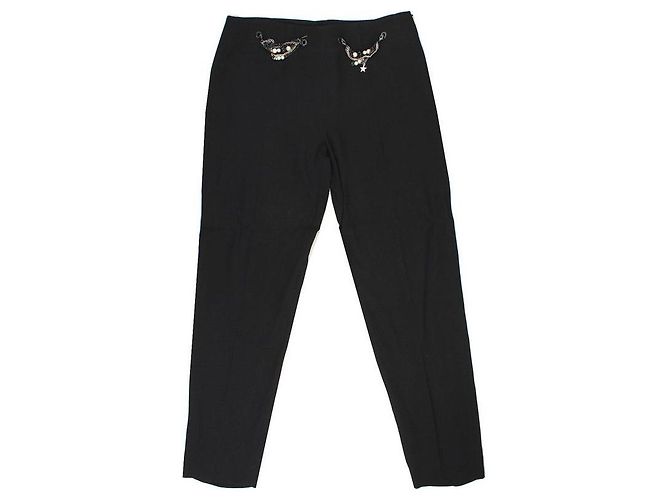 Moschino Schwarze Perlenhose