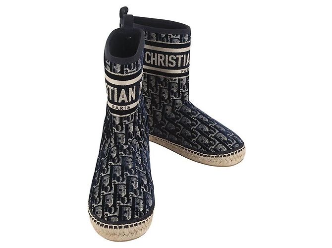 Dior Shemoa Granville Oblique Deep Blue Ankle Boots