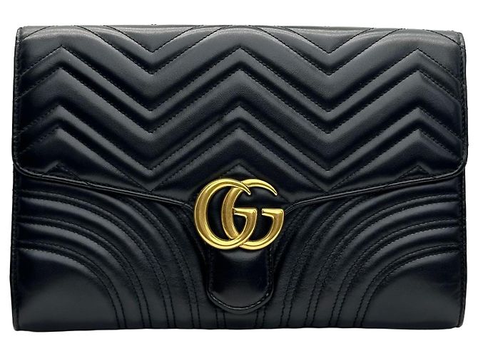 Gucci Clutch Marmont Matelassé com Aba Multicor