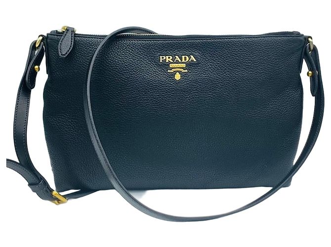 Prada Borsa a tracolla Vitello Daino Nero