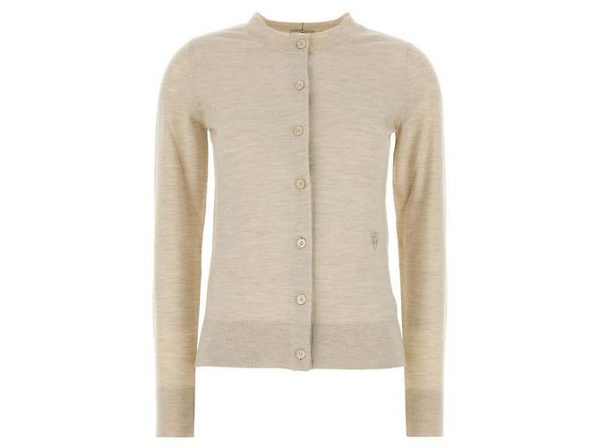 Burberry Wollstrickjacke Weiß 