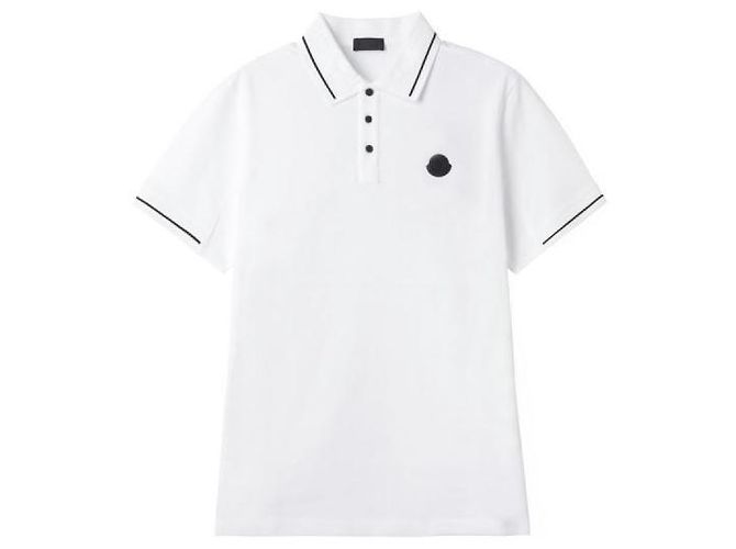 Moncler Poloshirt aus Baumwolle mit Logo-Patch