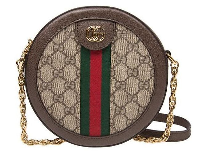 Gucci Bolsa de Ombro Ophidia Mini GG Round Multicor