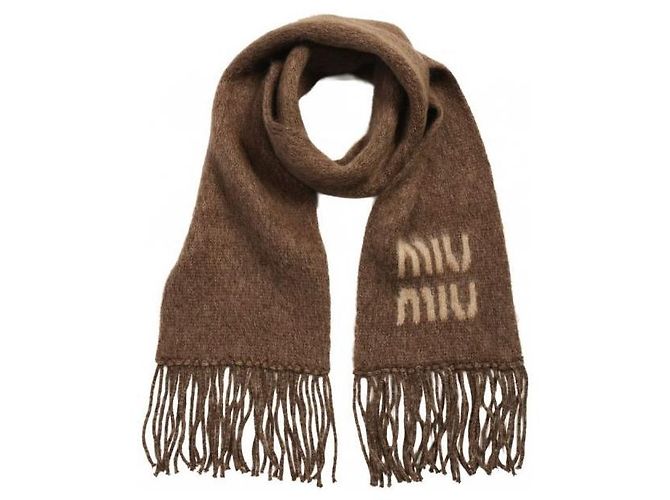 Miu Miu Sciarpa in mohair Marrone 
