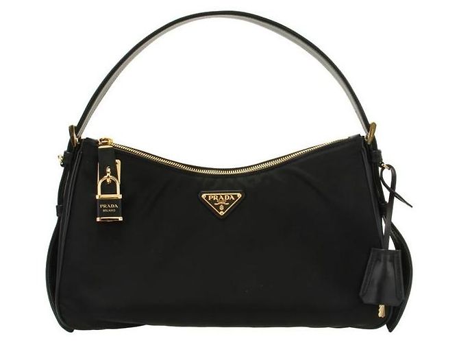 Prada Borsa a tracolla Emme Large in Re-Nylon e pelle timbro: ODO Multicolore