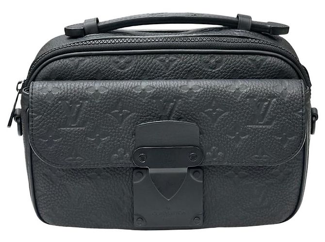 Louis Vuitton Monogram Messenger Umhängetasche Schwarz