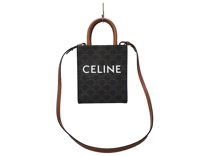 Céline Triomphe Cabas Mini Marrom