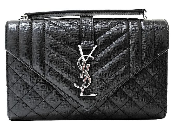 Saint Laurent Borsa a tracolla con catena Monogram Nero