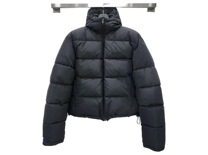 Balenciaga Jaqueta acolchoada com logo Preto
