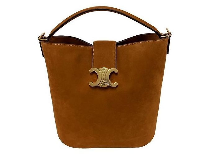 Céline Borsa a secchiello Louise Medium Triope Camel Marrone