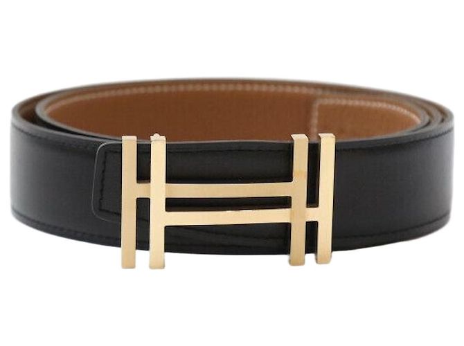 Hermès Double Buckle Reversible Belt Black