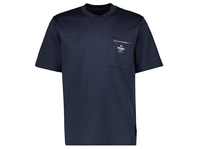 Fendi Camiseta de algodón Azul