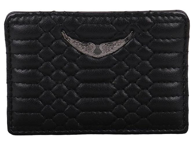 Zadig & Voltaire Front Logo Black Women's Cardholder